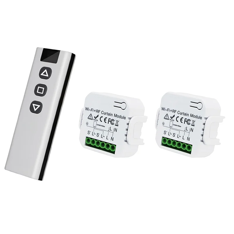 M13K-Tuya Sakelar Tirai Pintar Wifi 433Mhz Modul Kontrol Tirai Rana Rol dengan Remote RF untuk Rana Rol Listrik