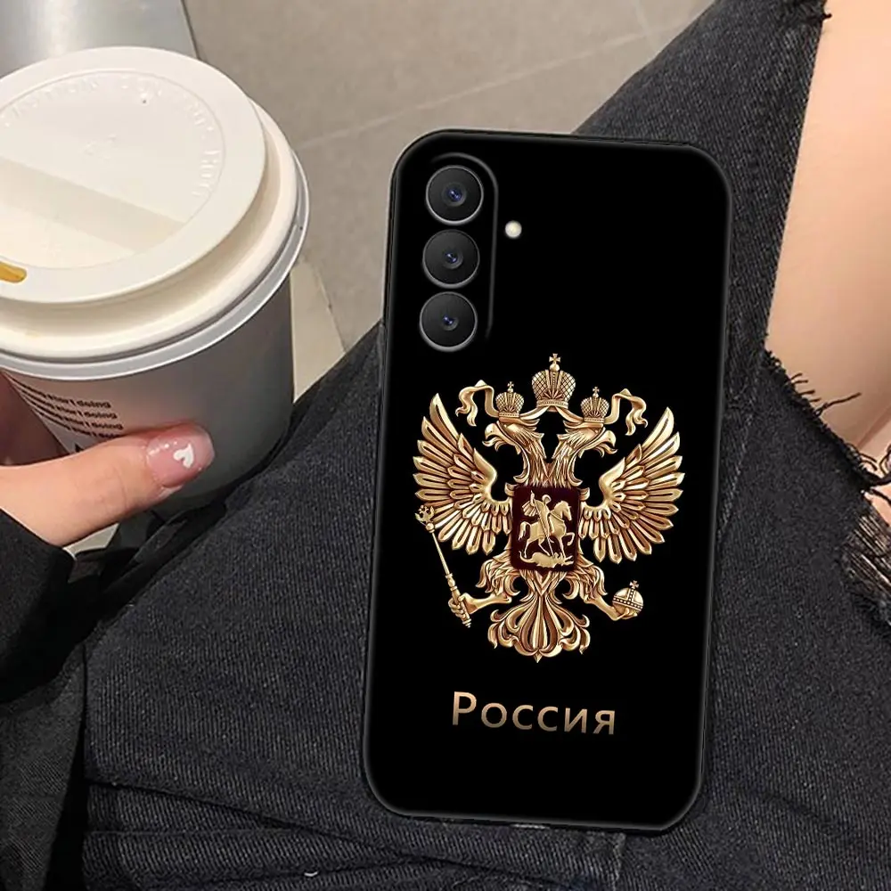 Russian Emblem Soviet Flag Cover Phone Case For Samsung Galaxy S26 S25 S24 S23 S22 S21 S20 FE Ultra Plus Lite Case Funda Shell
