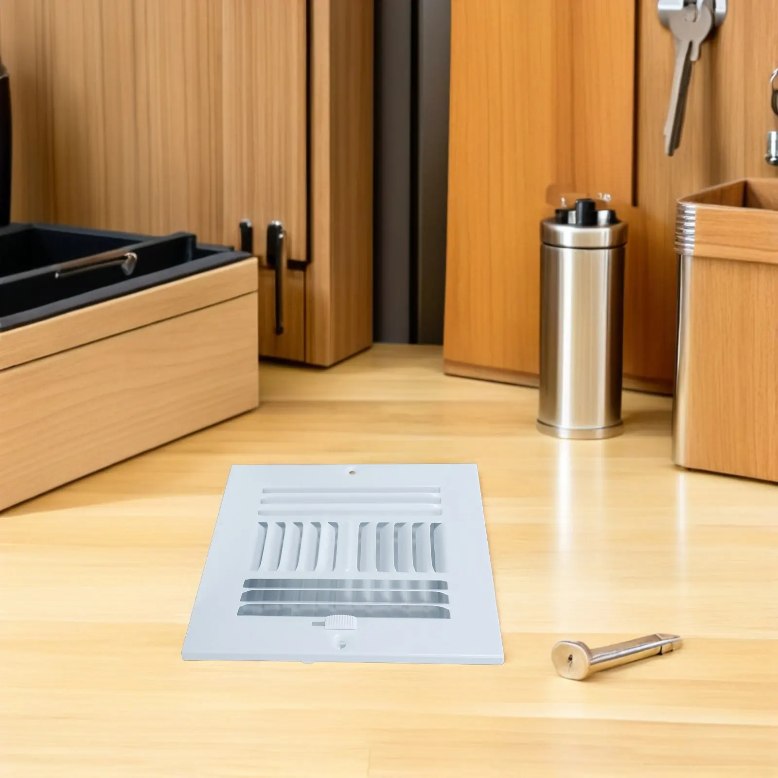 

Heavy Duty Metal Louvered Vent Cover White Soffit Vent Grille for Ceiling Wall Kitchen Bathroom Attic Basement Residential