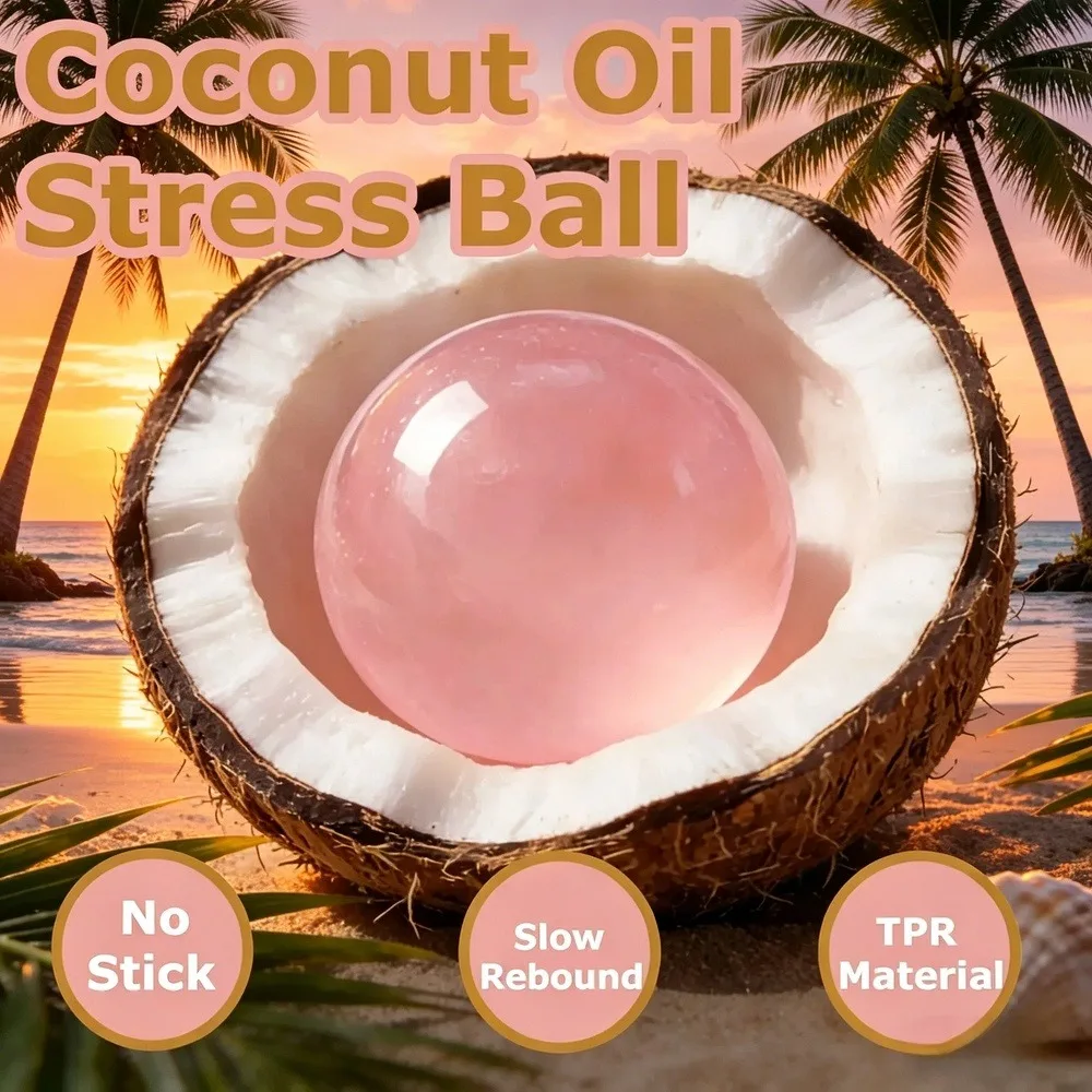 Pink Maltose Squishy Toy Cute Mochi Anti Stress Fidget Toy Soft Simulated Pink Transparent Ball Quick-rebound Decompression Toy