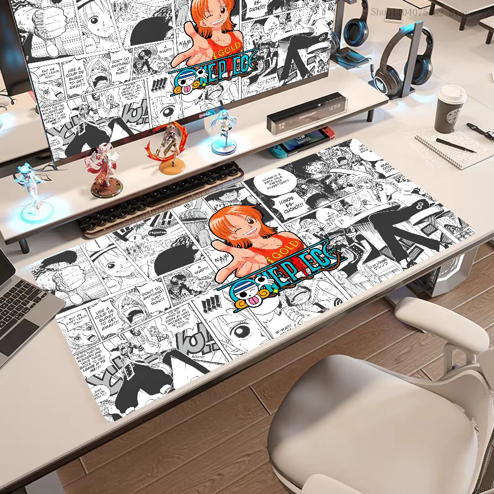 Anime O-One P-Piece L-Luffy Z-Zoro Mousepad Large Keyboard Desk Mat Gaming Mouse Pad LockEdge Non-slip Mat