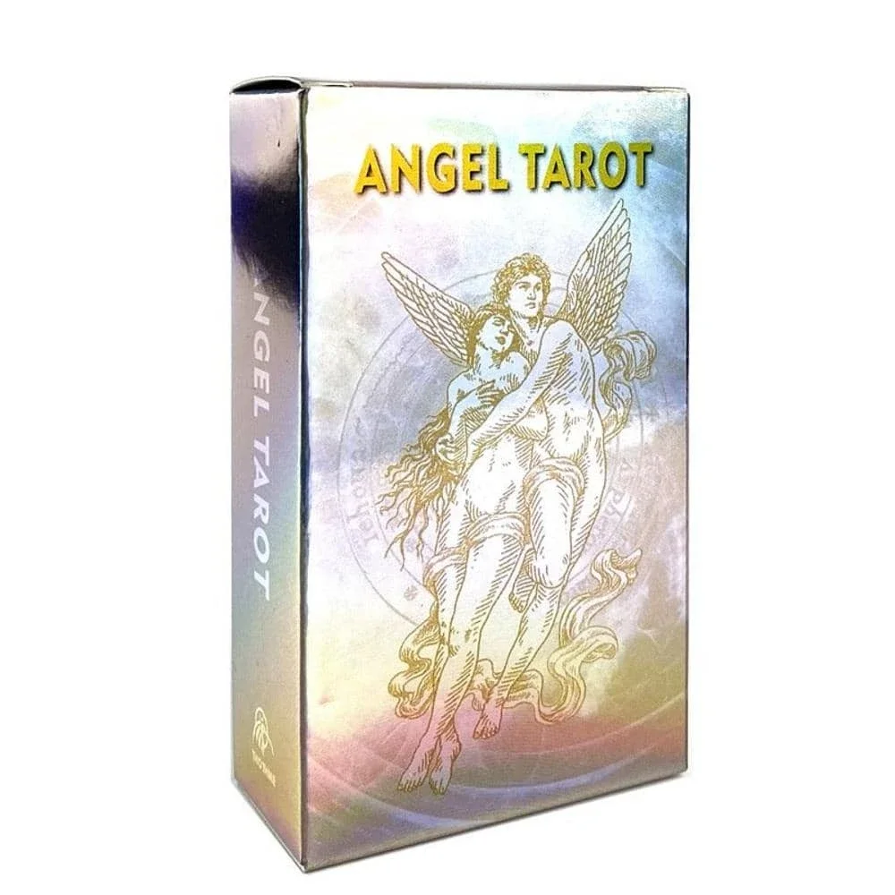 10.3*6cm Angel Tarot Card Deck Holographic Laser Edition Pocket Size 78 Pcs Cards