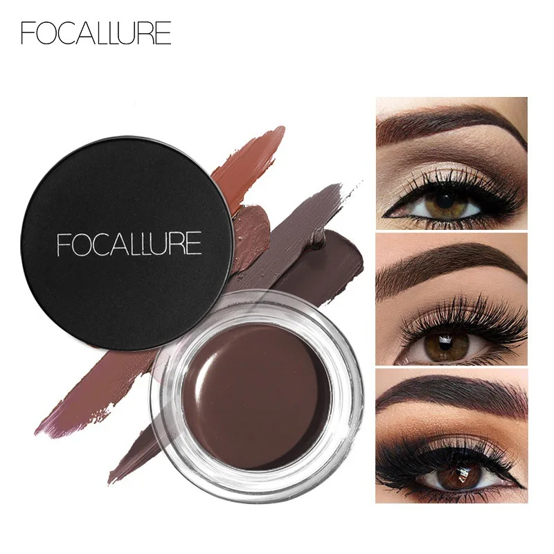Focallure Eyebrow Gel Cream Waterproof Sweatproof Long-Lasting Natural Non-Fading Include Makeup Brush Perfect for Daily Use