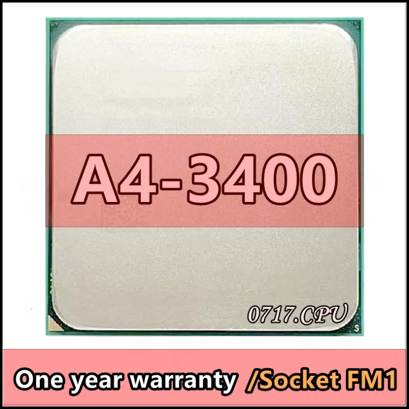 معالج وحدة المعالجة المركزية ثنائي النواة ، مقبس FM1 ، A4-3400 ، A4 3400 ، 2.7 GHz ، AD3400OJZ22GX