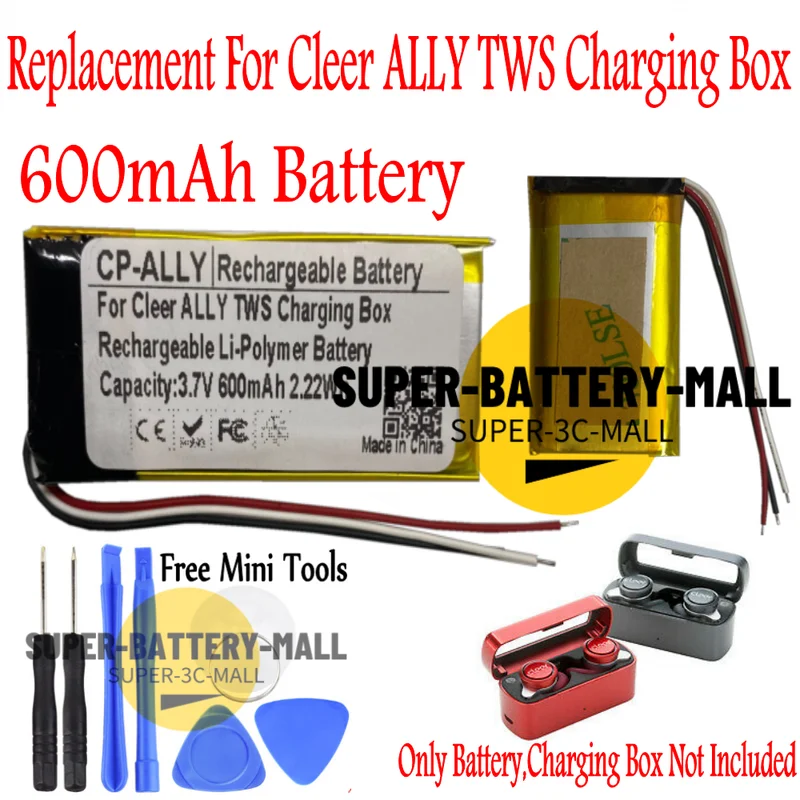 

Аккумуляторная батарея для зарядного устройства Cleer ALLY TWS (ремонтная батарея 600 мАч)