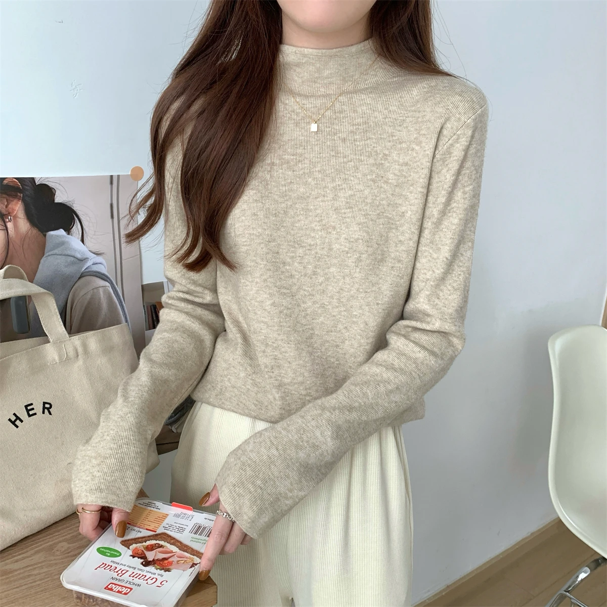 Herfst Winter 2025, Gebreide Truien Mode Effen Coltrui Truien Vrouwen Basic Primer Truien Zachte Warme Pull Femme Jumper