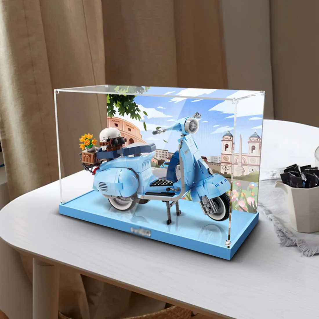 3mm Assembly Display Box Acrylic Dust Cover For 10298 Vespa 125 Building Blocks 39 X18 X 27cm Building Blocks Not Included