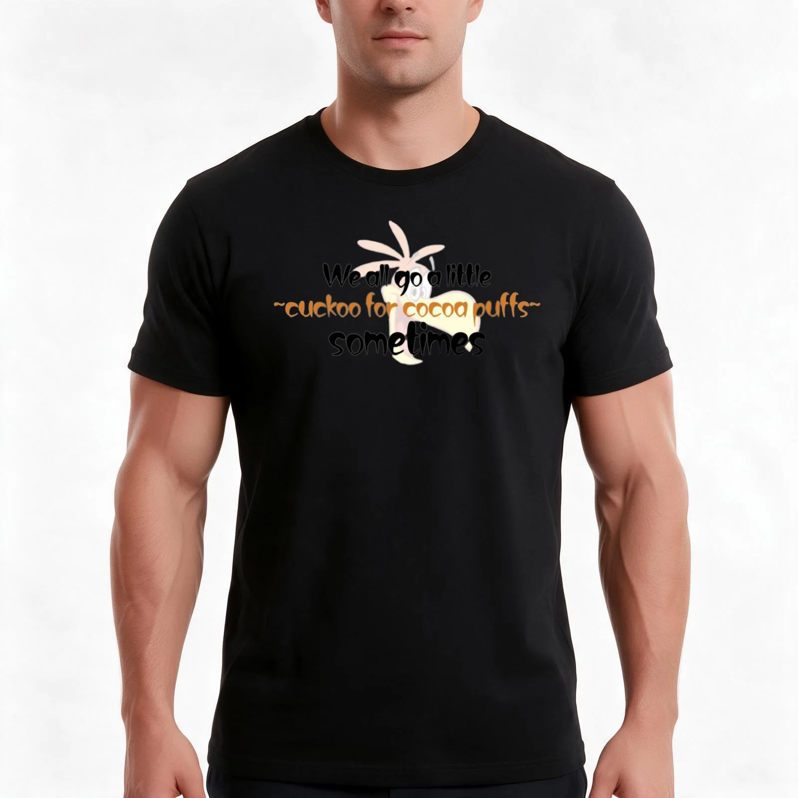 We All Go a Little Cuckoo for Cocoa Puffs Sometimes T-Shirt Summer Casual Cotton Tee Oversized Streetwear Tops 100% Cotton