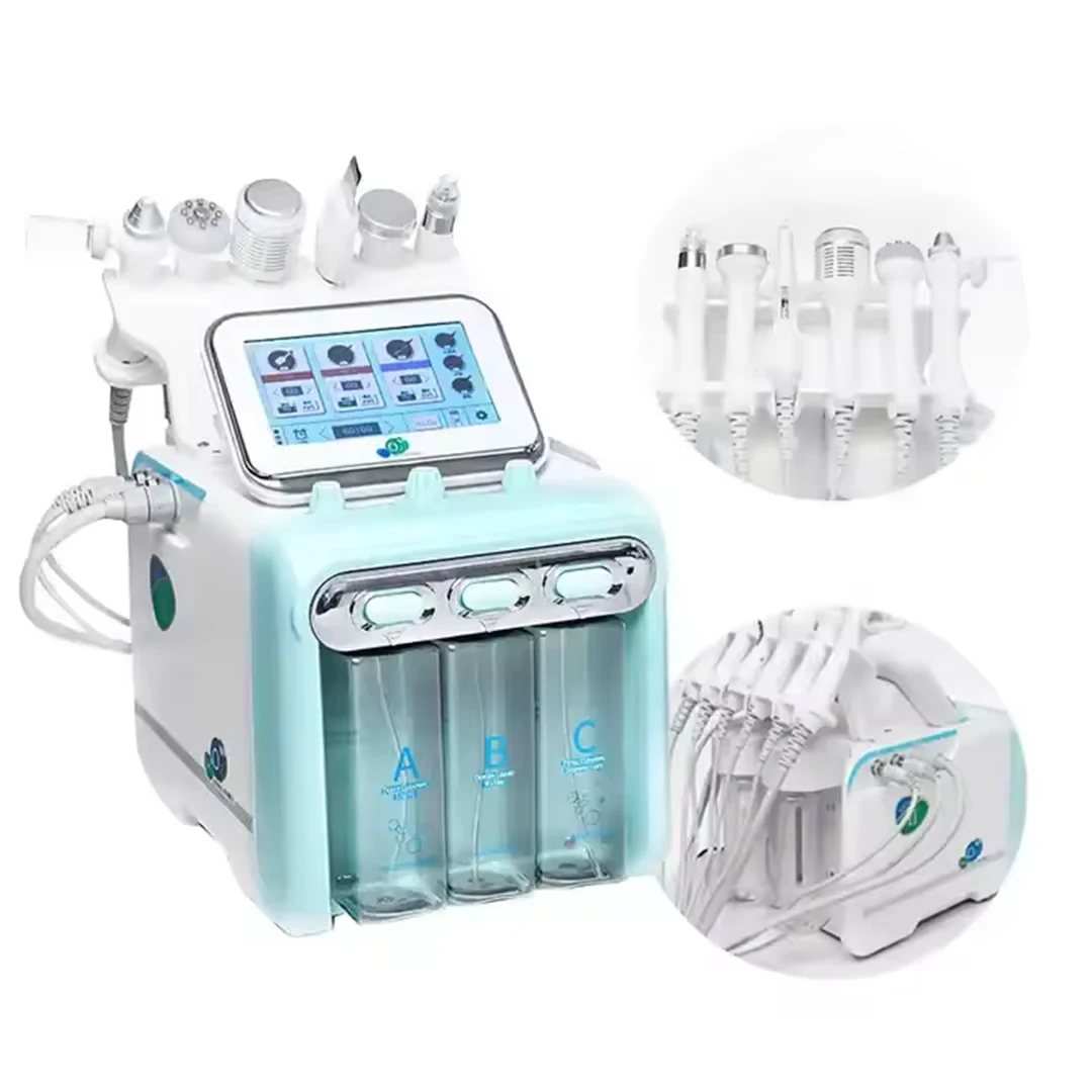 Gezichtsreiniging Microdermabrasie Schoonheidsmachine 6 In 1Water Zuurstof Huidverzorgingssalon Aqua Peeling Apparaten Face Lifting