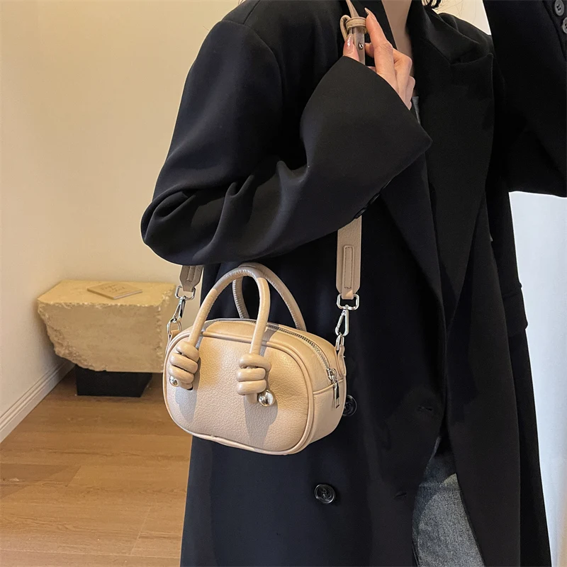 LEFTSIDE Simple PU Leather Mini Handbags and Purses Shoulder Bag for Women Lady 2024 New Korean Fashion Underarm Crossbody Bag