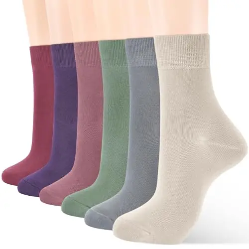 

Женские хлопковые носки, 10 пар мягких и удобных однотонных носков до середины икры для повседневной носки, повседневная одежда, весна, лето и