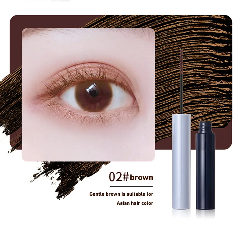 Mascara imperméable à l'eau, longue durée, brosse fine, tête, stéréoscopique naturel, curling, optique, mascara, allongement, forme, outil de cils