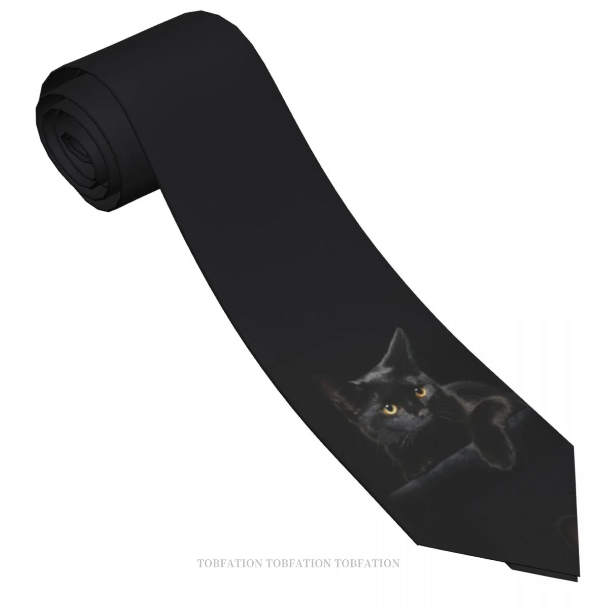 Culture Black Cat Men Ties 3D Printed Hip-Hop Street Business Wedding Party Shirt Accessories