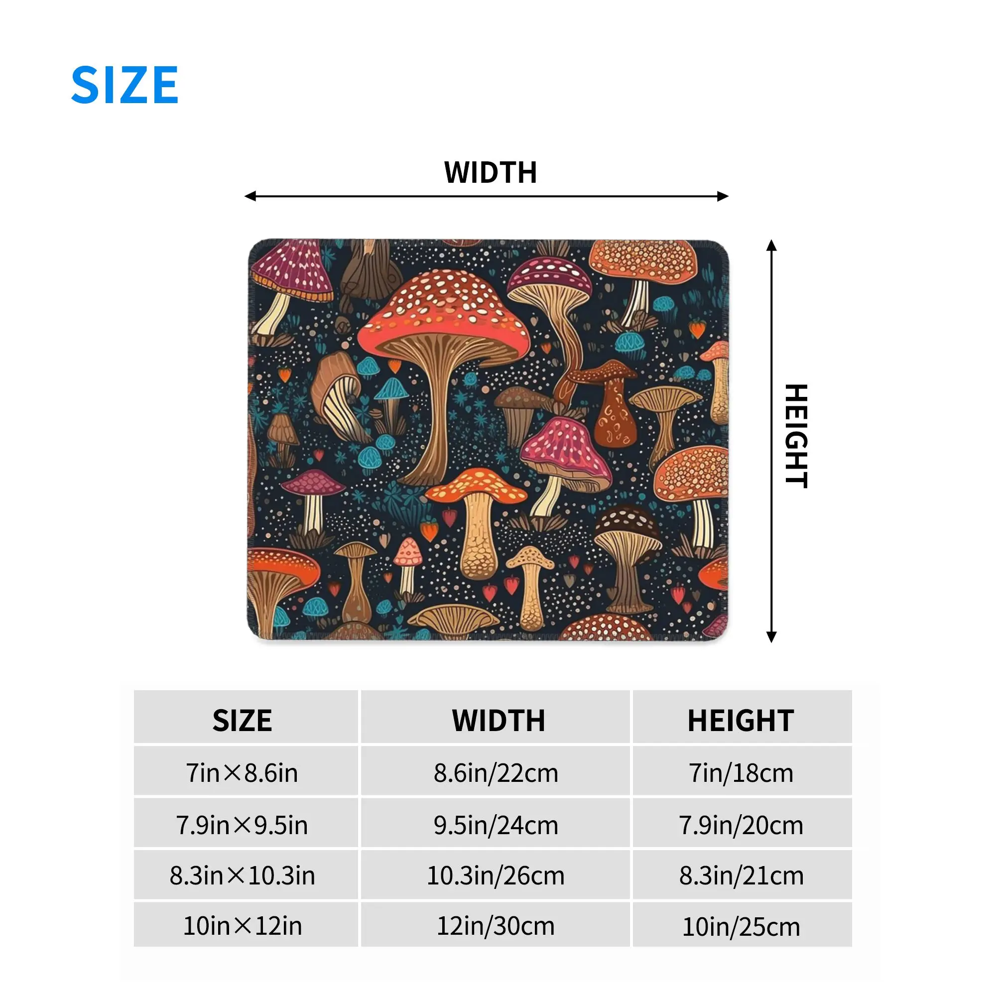 Psychedelic Magic Mushrooms Lava Mouse Pad Computer Keyboard Mouse Mat Gaming PC Laptop Desk Mat Office Accessories Table Mats