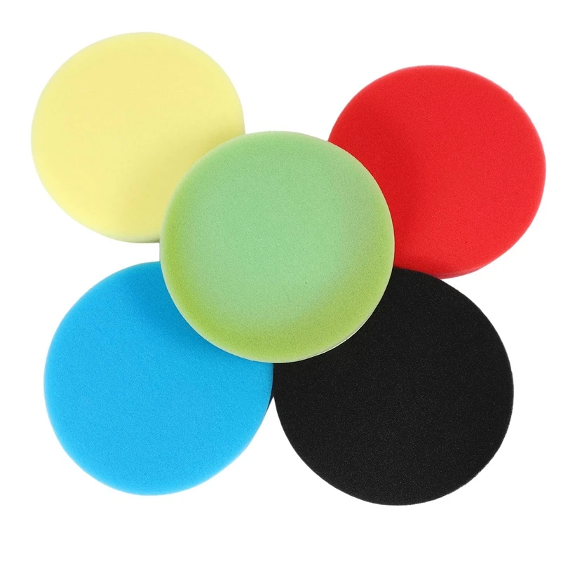 10 Pcs 6 Inch/150Mm Buffing Polishing Pad Flat Sponge Buffing Polisher Pads Kit For Car Auto Polisher Glass Polishing