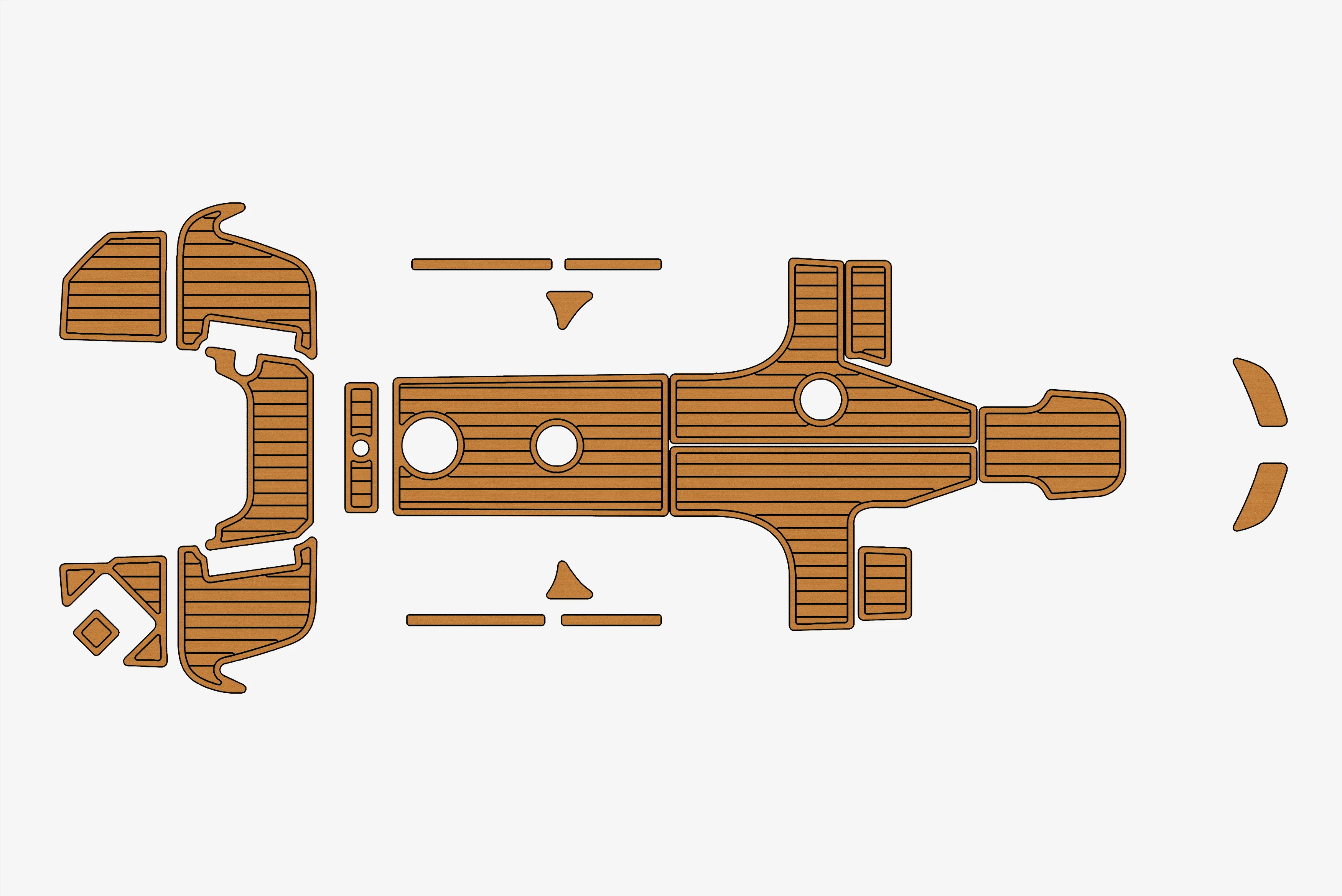 2019 Bayliner E7 1/4 "6 مللي متر إيفا رغوة عدم الانزلاق بولي كلوريد الفينيل خشب الساج التزيين البحرية حصيرة أكوا جاتورستيب السجاد أرضية بحرية #1