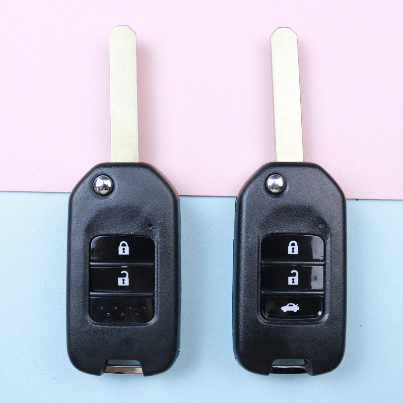 

2 3 Buttons Car Key Housing Key Case Shell for Honda Accord Jade Crider Odyssey XRV CRV City Jazz Marina Wisdom Civic CR-V HR-V