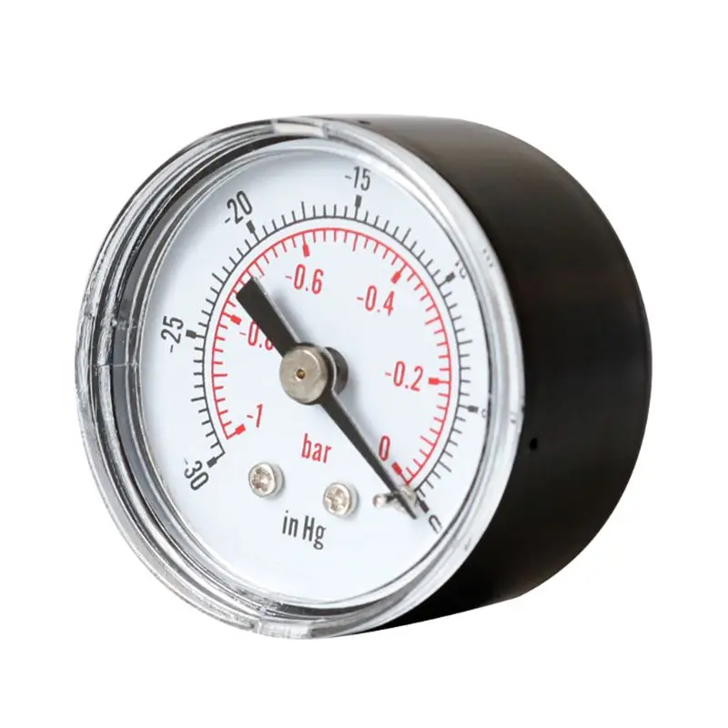 0/-1 bar Pressure Gauge Meter Dual Scale Manometer for Water Air Oil Dial Pressure Meter 1/8