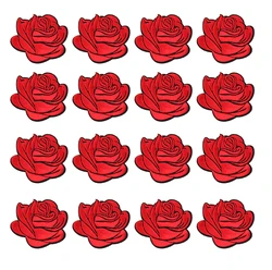 10Pcs Flower Rose Iron on Patches Embroidered Sew on Patch Appliques Patch for Clothing Jackets Backpack Repairing Decorations