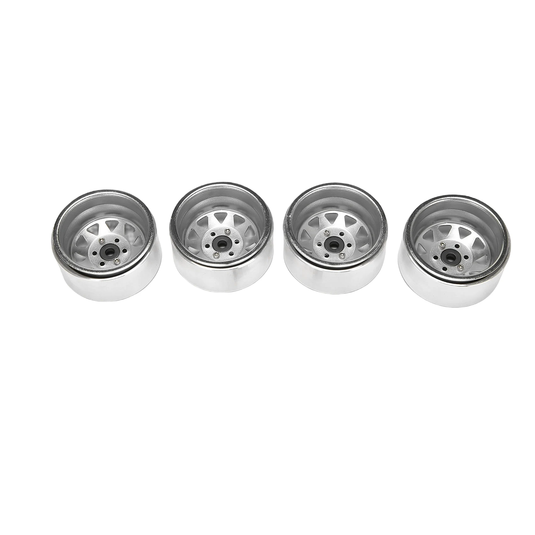 

4PCS Deep Dish Wagon 1.9 Metal Beadlock Wheel Hub Rim for 1/10 RC Crawler Axial SCX10 90046 Traxxas TRX4 RC4WD D90,1