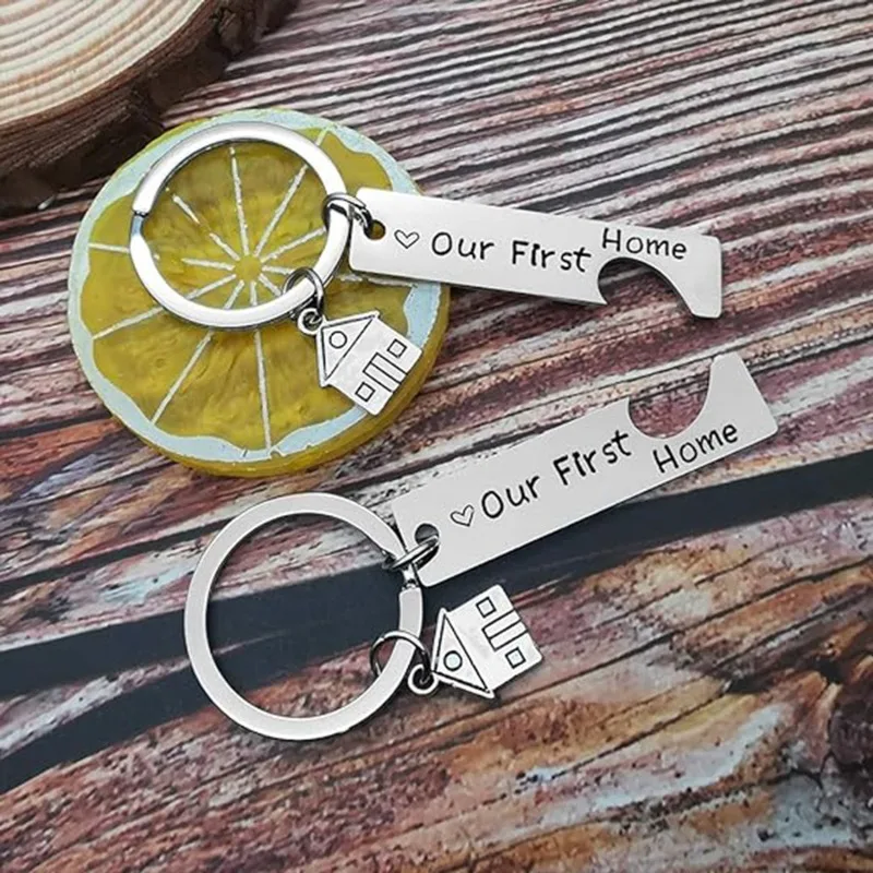 Simple Fashion Our First Home New Home New Adventures New Home House Housewarming Keychain Exquisite Fashion Pendant Gift