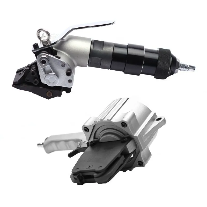 Heavy Duty 32mm Pneumatic Steel Strapping Machine Split Type Air Powered Handheld Banding Tool Automatic Tensioning Locking