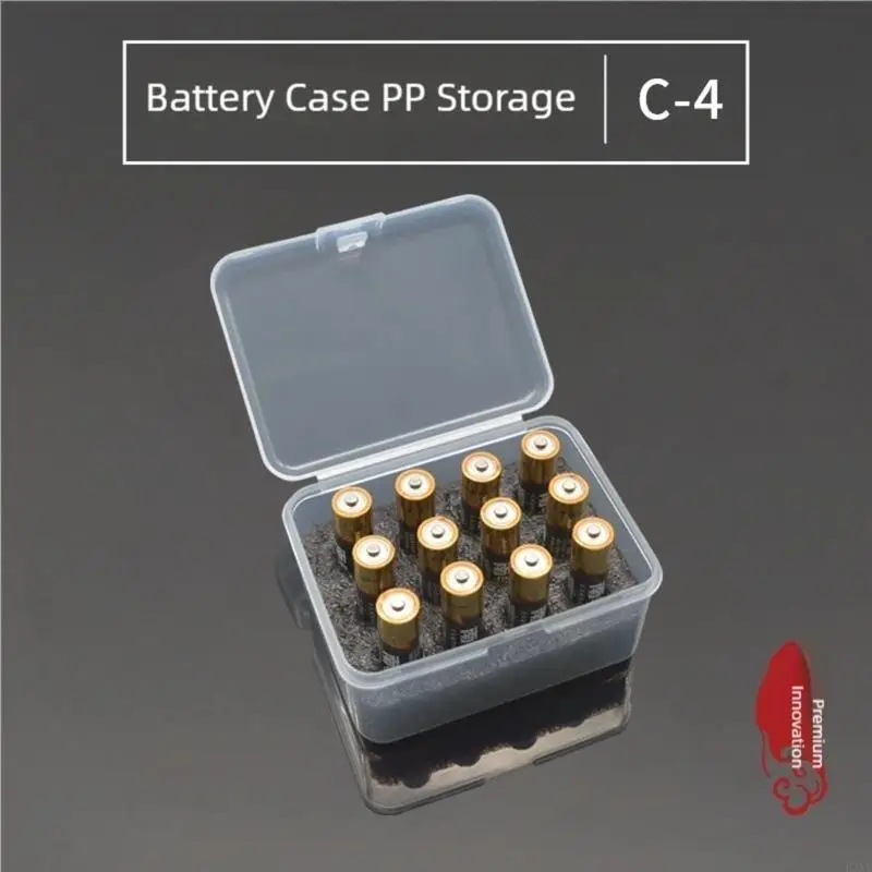 K3NB Rectangle Battery Holder Case Box For 12pcs 2A Cells Dustproof PP Container