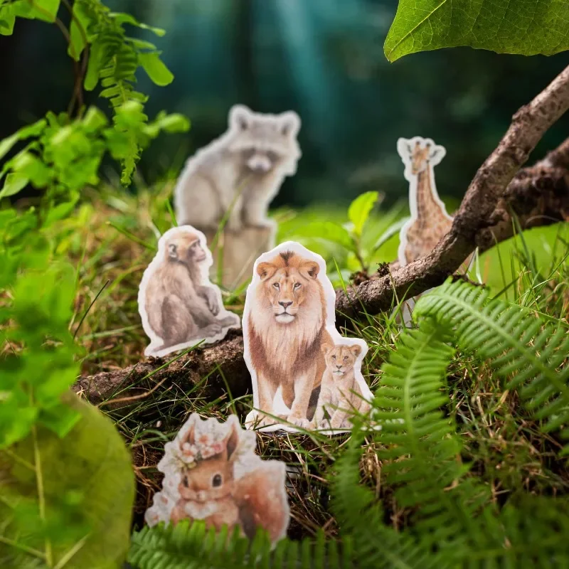 50pcs Mobilization Large Material Pack Supplies Writing Pads Volume Handbag Sticker Animal Scrapbook Cut 146*95mm