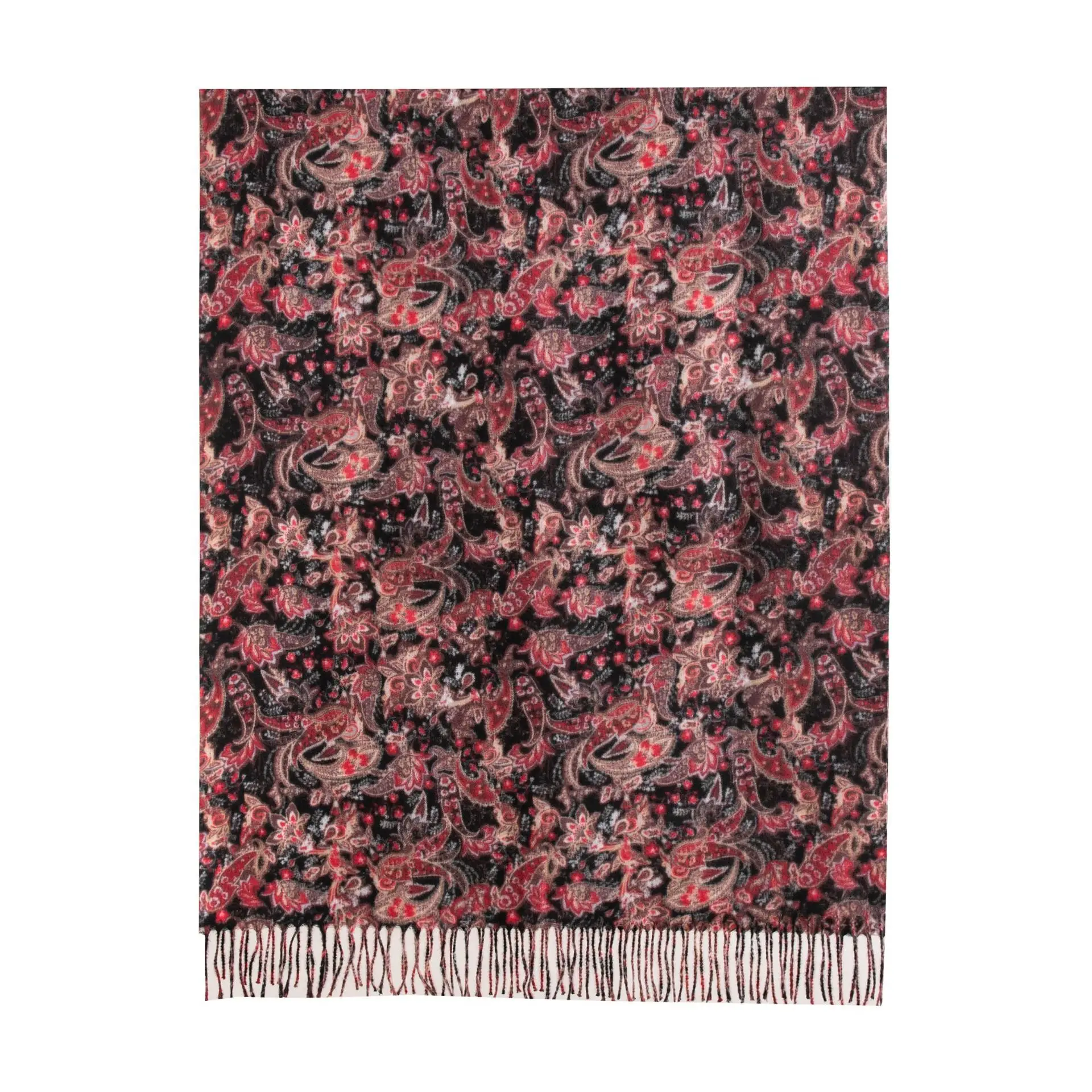 

New Cashmere-like Floral Print Scarf Women - Vintage Shawl Hijab, Elegant Soft Thick Warm Hair Wrap, Fashion Scarves for Women
