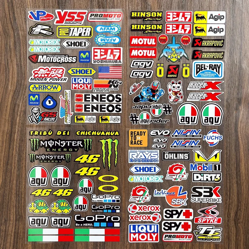 

Reflective Sponsor Decals Car Stickers for Motorcycle Scooter Bicycle Bumper Helmet Trunk Tail Box Auto Modification Decor