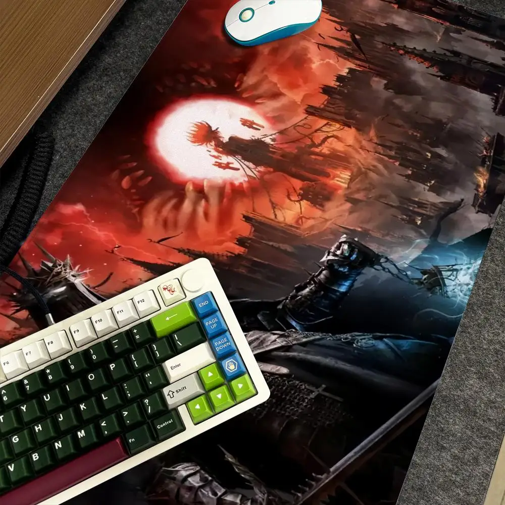 

D-Dark S-Soul Game Mouse Pad Xxl Computer Large Size Non-slip Gamer Keyboard 90x40cm Art Design HD Deskmat