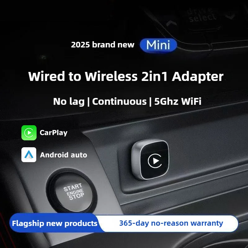 

2in1 NEW Wireless CarPlay Adapter Android Auto Dongle Wireless Smart Mini Box For Apple iPhone Android Phone Car play USB