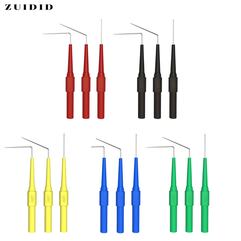 Probe Tip Apply To Multimeter Test Leads Automobile Tester 0.7mm Non-Destructive Puncture 4mm Joint Back Probe Alligator Clip