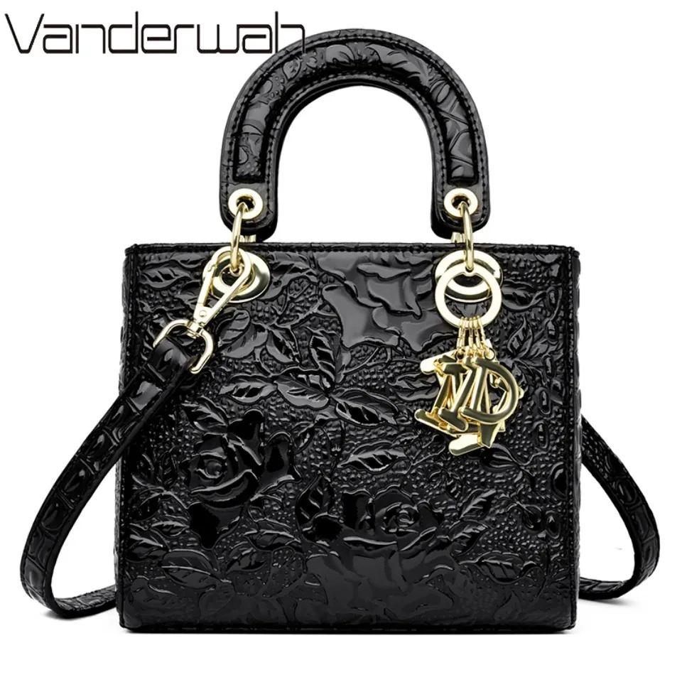 

Clutch Handle Luxury Handbags Women Bags Designer Elegant Shoulder Crossbody Bag High Quality Flower Leather Hand Bags for Women