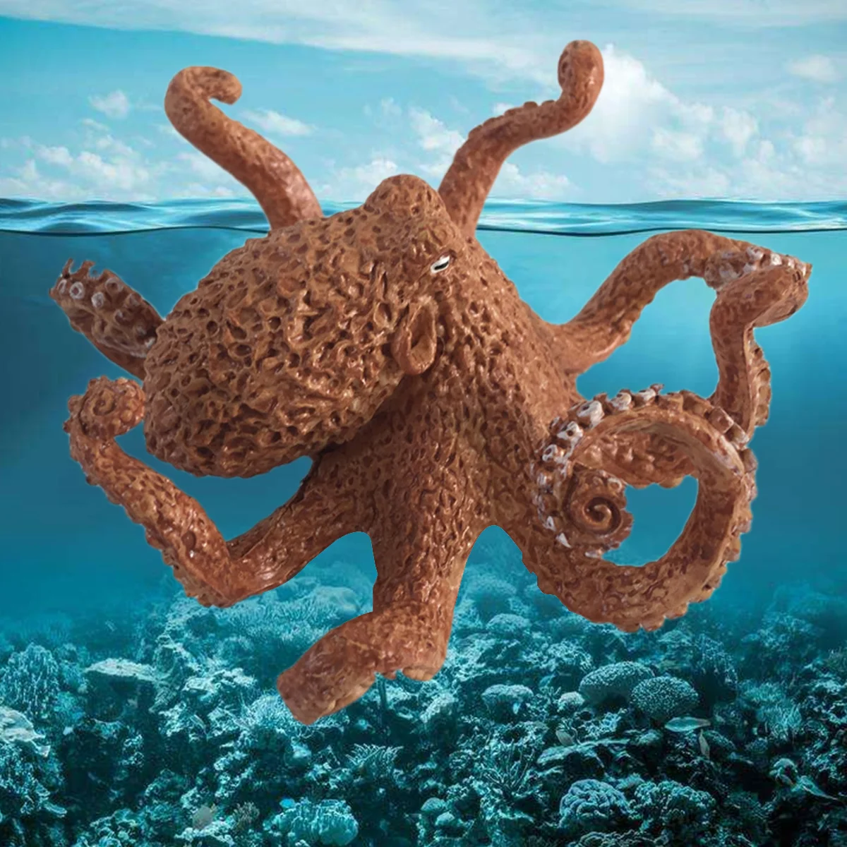 Simulation Octopus Figure Realistic Fun Toys Sea Animal Model Party Favors for Kids plastic octopus plastic octopus toy