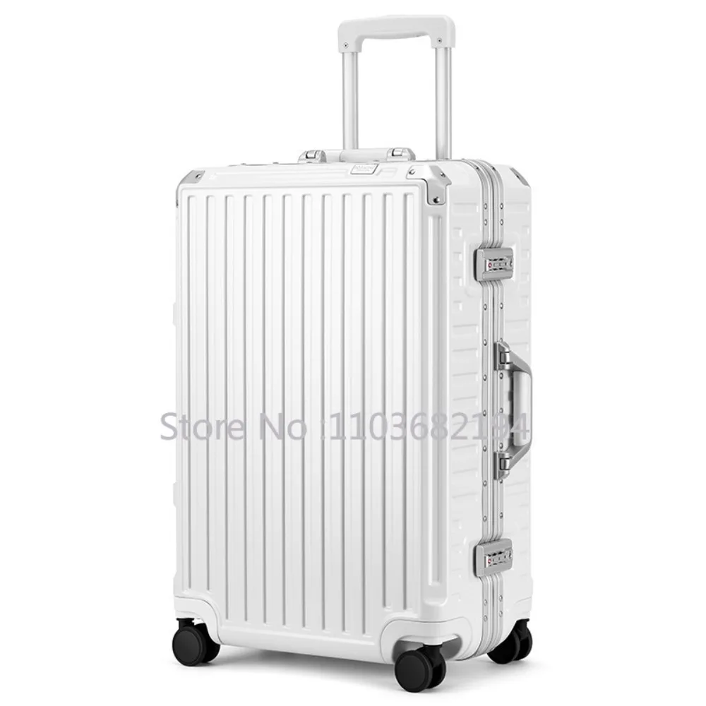 

Aluminum Frame Luggage 24 Mute Universal Wheel Suitcase 28 Trolley Case 26 Boarding Bag 20-Inch Men and Women