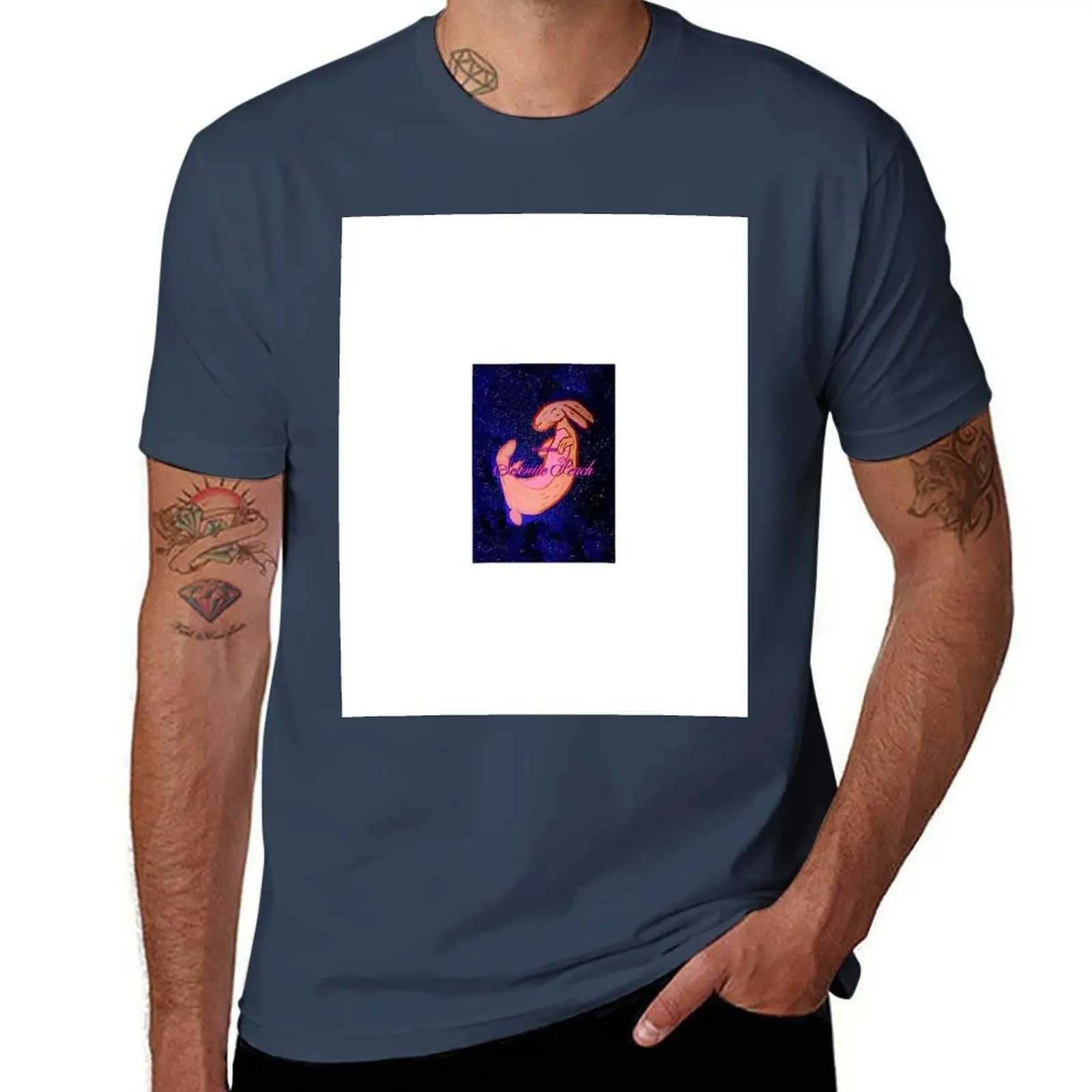 

Starseed Selenite Peach T-Shirt Tough Fabric Work Tee