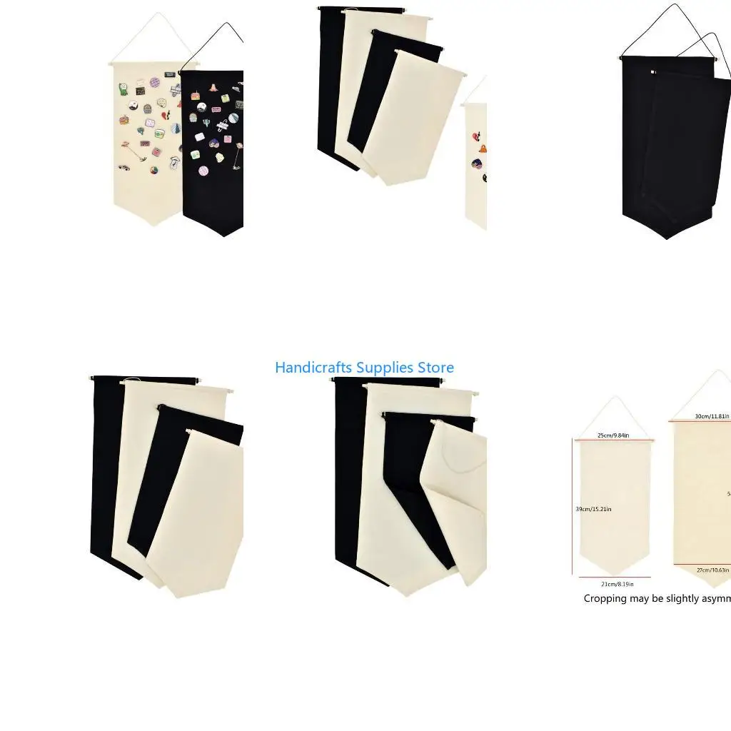 R1WA Nordic Blank Cotton Brooch Pin Badge Holder Hanging Brooch Pin Display Pins Storage for Case Brooch Collection