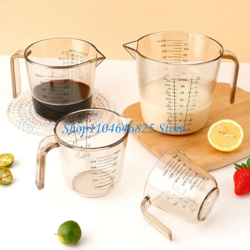 Multiple Capacity Kitchen Measuring Tool Clear Graduations Nonslip Grip Easy Cleaning