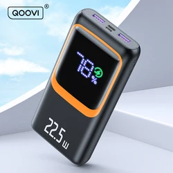 QOOVI 20000mAh Power Bank External Large Battery Capacity PD 22.5W Fast Charging Portable Charger For Samsung iPhone Xiaomi