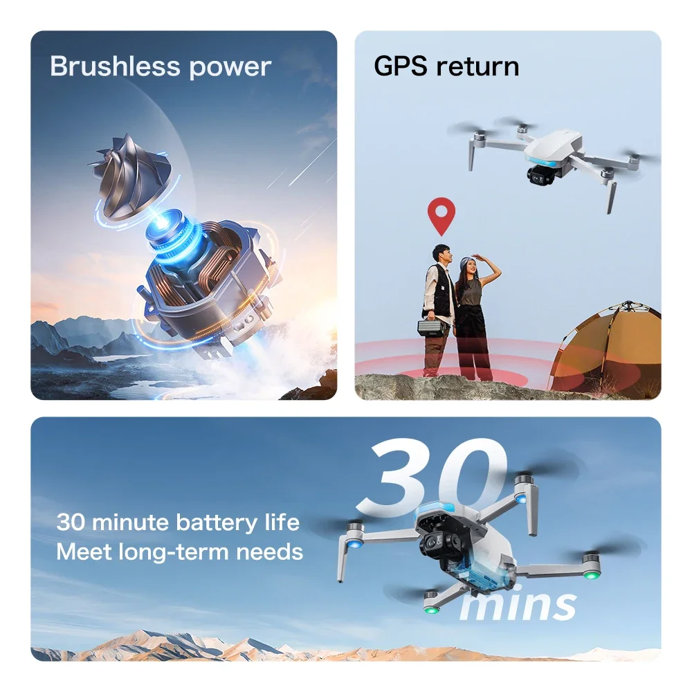 

Screen GPS Drone 3-Axis Anti-shake Gimbal 4K Aerial Brushless Drones RC Quadcopter 5G GPS 8K HD Camera Drone Boy Toy Gifts