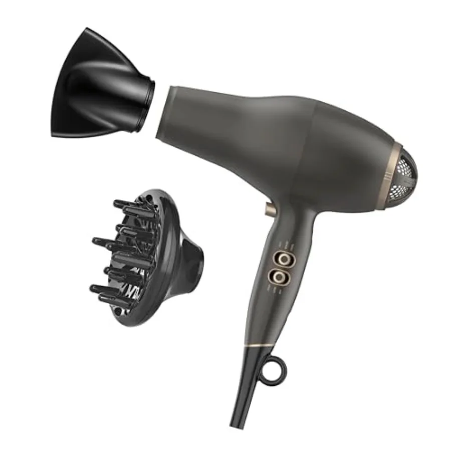 

INFINITI PRO FloMotion Pro Hair Dryer, Personalize Your Drying Experience with Adjustable Airflow and 6 Heat/Speed Settings, Bl