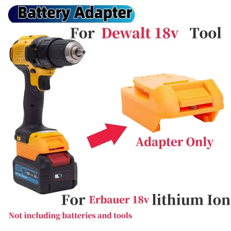 Battery Adapter Converter For Erbauer 18v Lithium Converter To  For Dewalr 18v  Brushless Tools (Not include tools and battery)