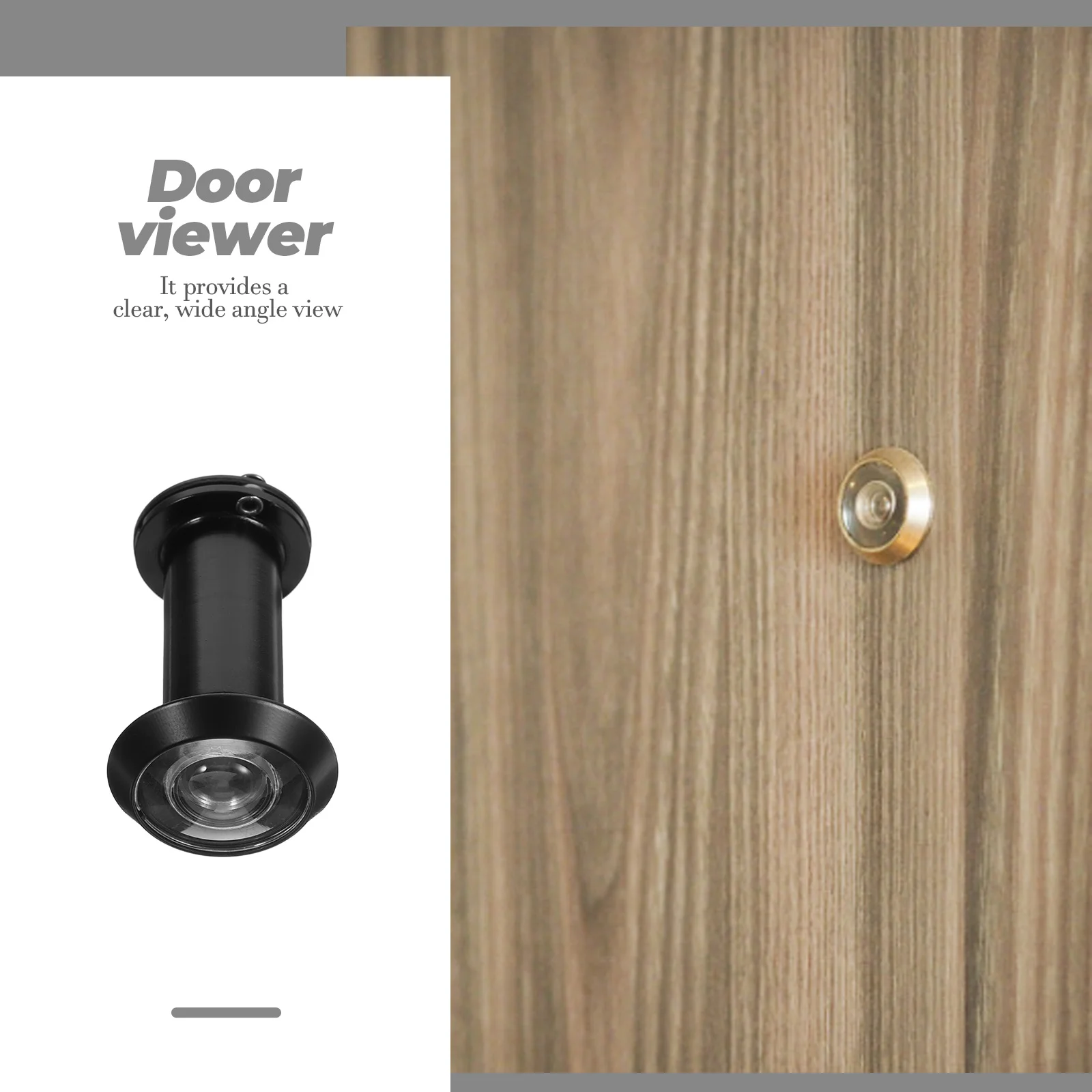 

Wide Angle High Definition Cat Eyes Door Viewer Black Cover 220 Degree Zinc Alloy Copper Anti Burglary Home Office Hotel Safety