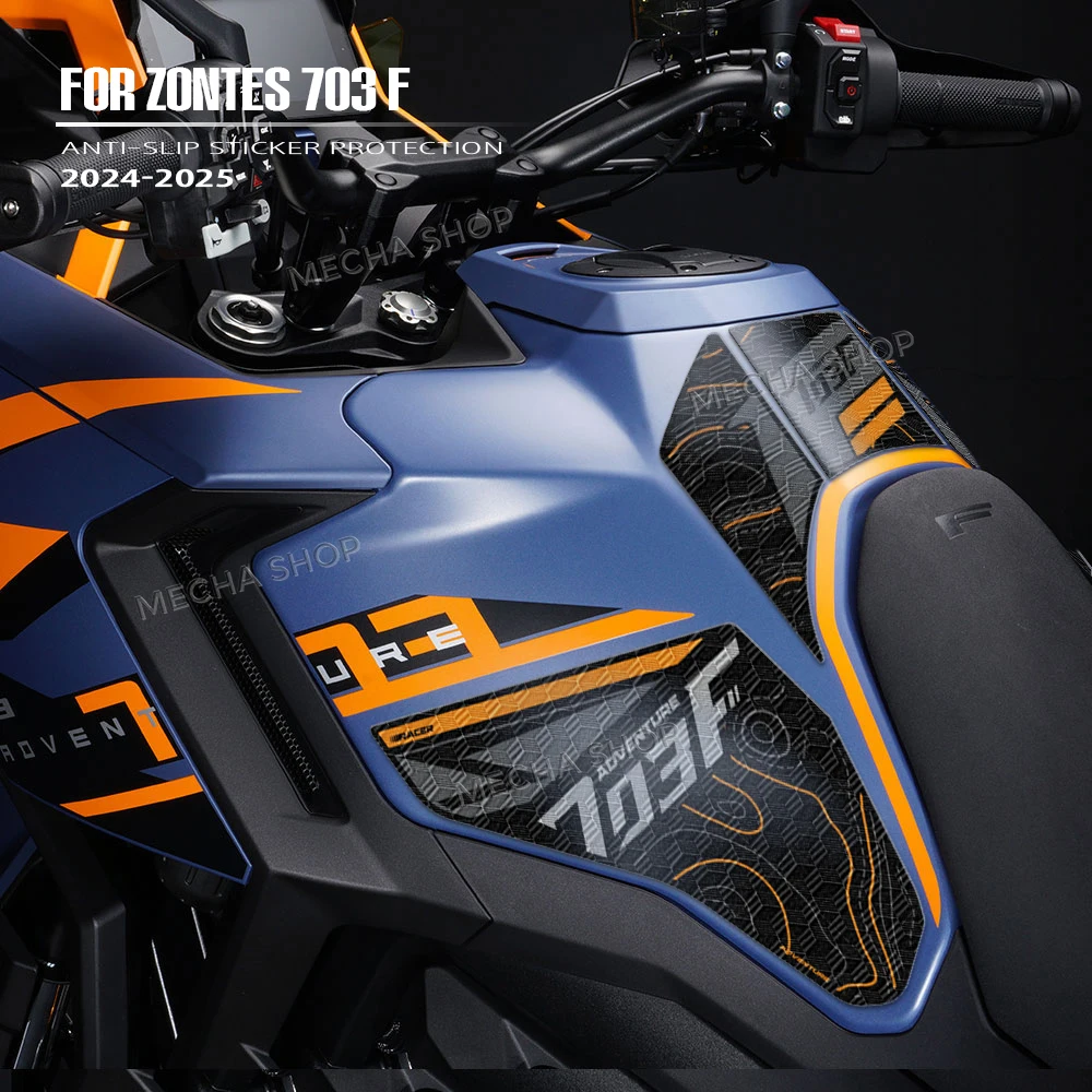 

For Zontes 703F 2025 Motorcycle Protector Anti Slip Tank Pad Tank Side Traction Sticker