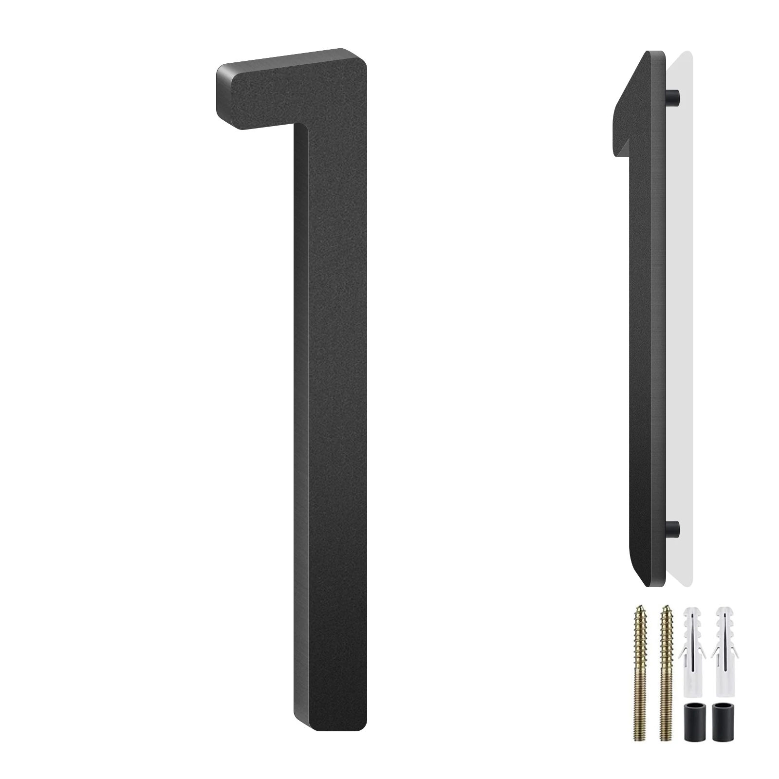 

3-10 Inch Floating Aluminum House Address Numbers Letters, Modern Metal House Numbers for Outside, Black Metal Door Address Lett