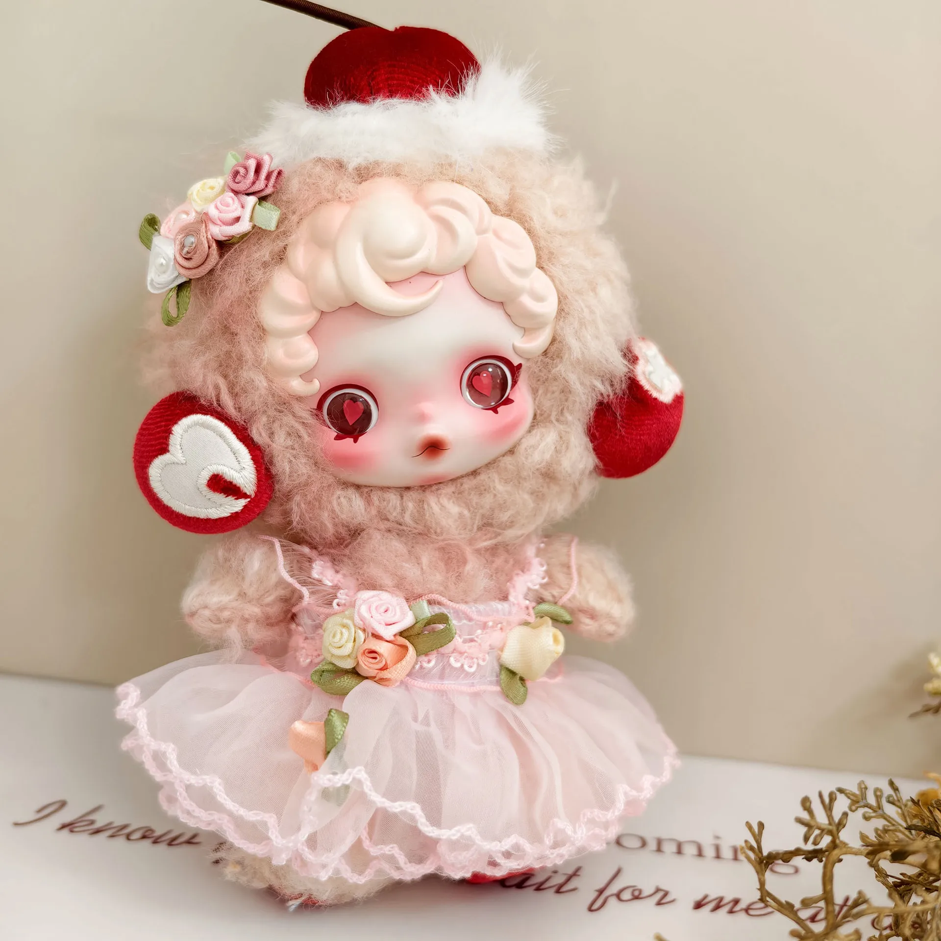 ملابس بوب مارت SP دمية الزي 17 سنتيمتر فستان زفاف الأميرة الوردي-مجموعة ملابس الدمية القطيفة من قوانغتشيوان ملابس بوب مارت #6