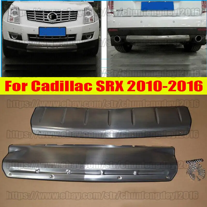 

For Cadillac SRX 2010-2016 2pcs Stainless Front+Rear Fender Guard Board Plate car acesssories