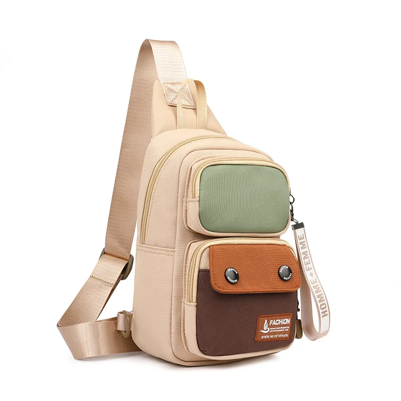 Unisex Outdoor Sling Pack Water-Resistant Chest Bag Reflective Accents & Dedicated Phone Slot - Compact for Travel / Trekking