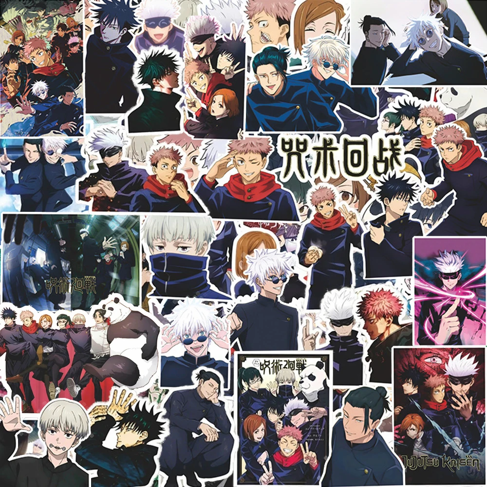 10/30/82 pegatinas de anime japonés Jujutsu Kaisen, calcomanías geniales de Itadori Yuji y Satoru Gojo para equipaje, teléfono, casco, pegatinas de dibujos animados